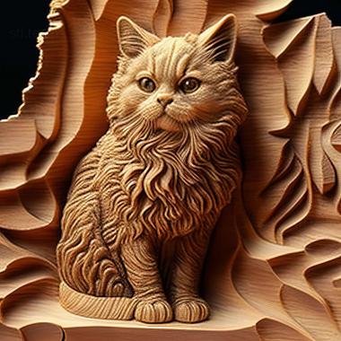 3D model German Rex cat (STL)